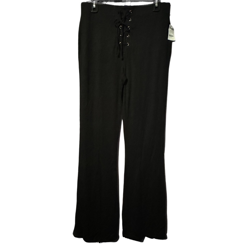 Charlotte Russe Lace Up Black Leggings